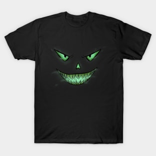 Green scary face T-Shirt